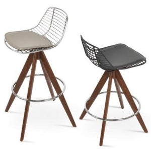 Tiger Mini Pyramid-mw Swivel Stool Counter & Bar - perfect for small spaces | Image 1 | InSTYLE Home & Rugs