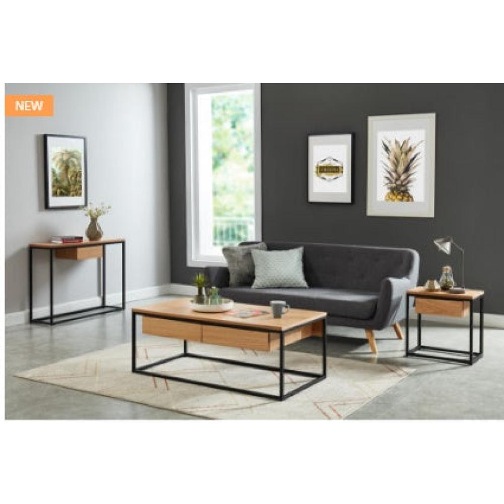 Lance Accent Table in Oak - functional accent table with unique design for any room | Image 4 | InSTYLE Home & Rugs