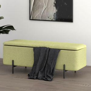 Erzo Storage Ottoman Bench - chic ottomans for living rooms | Image 4 | InSTYLE Home & Rugs