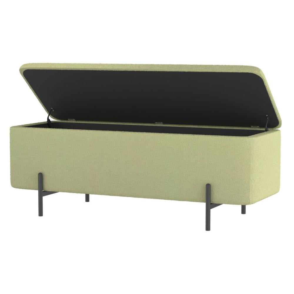 Erzo Storage Ottoman Bench - chic ottomans for living rooms | Image 5 | InSTYLE Home & Rugs