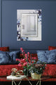 1Pack - 31.25X39.25 Blue Floral Mirror(Bevel Mirror)