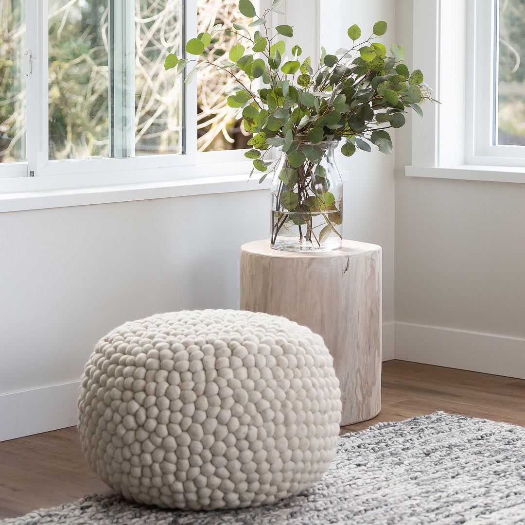 Bohemian Pebble Pouf - versatile pouf for extra seating or as a footrest | Image 4 | InSTYLE Home & Rugs