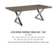 Organic Live Edge Dining Table 84″