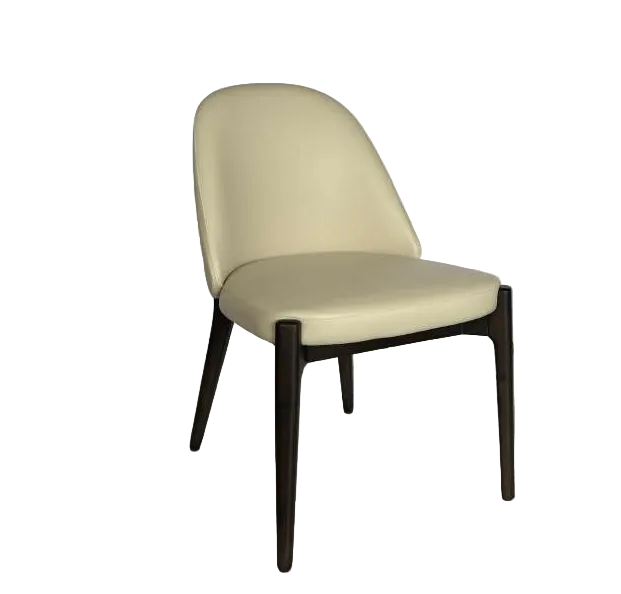 LIVERPOOL Dining Chair GY-DC-1775 Aspen Taupe PU Dark Walnut Wood Finish - stylish chairs for any table | Image 1 | InSTYLE Home & Rugs