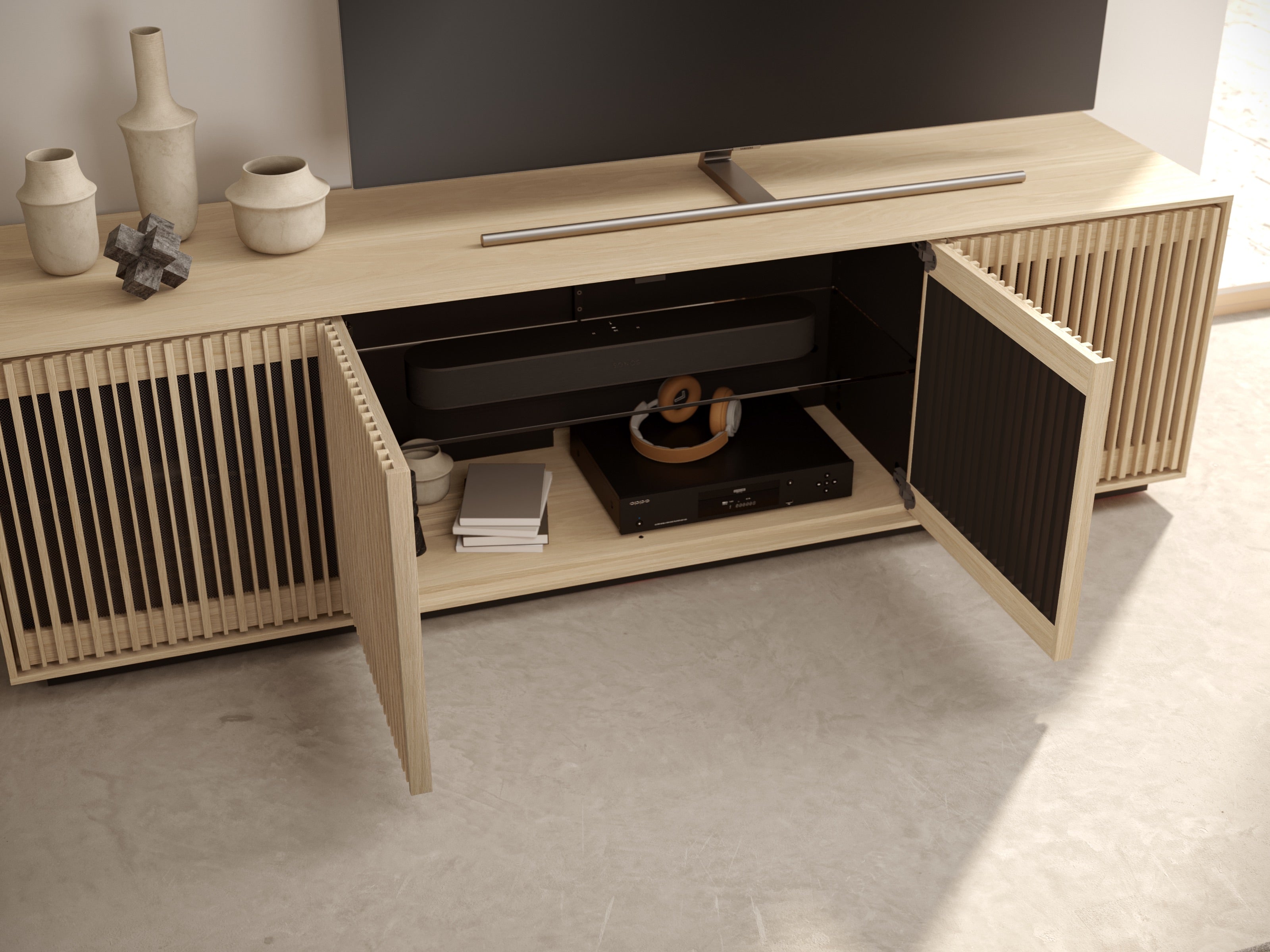 BDI Profile 8479 Media and Storage - space-saving tv media storage
