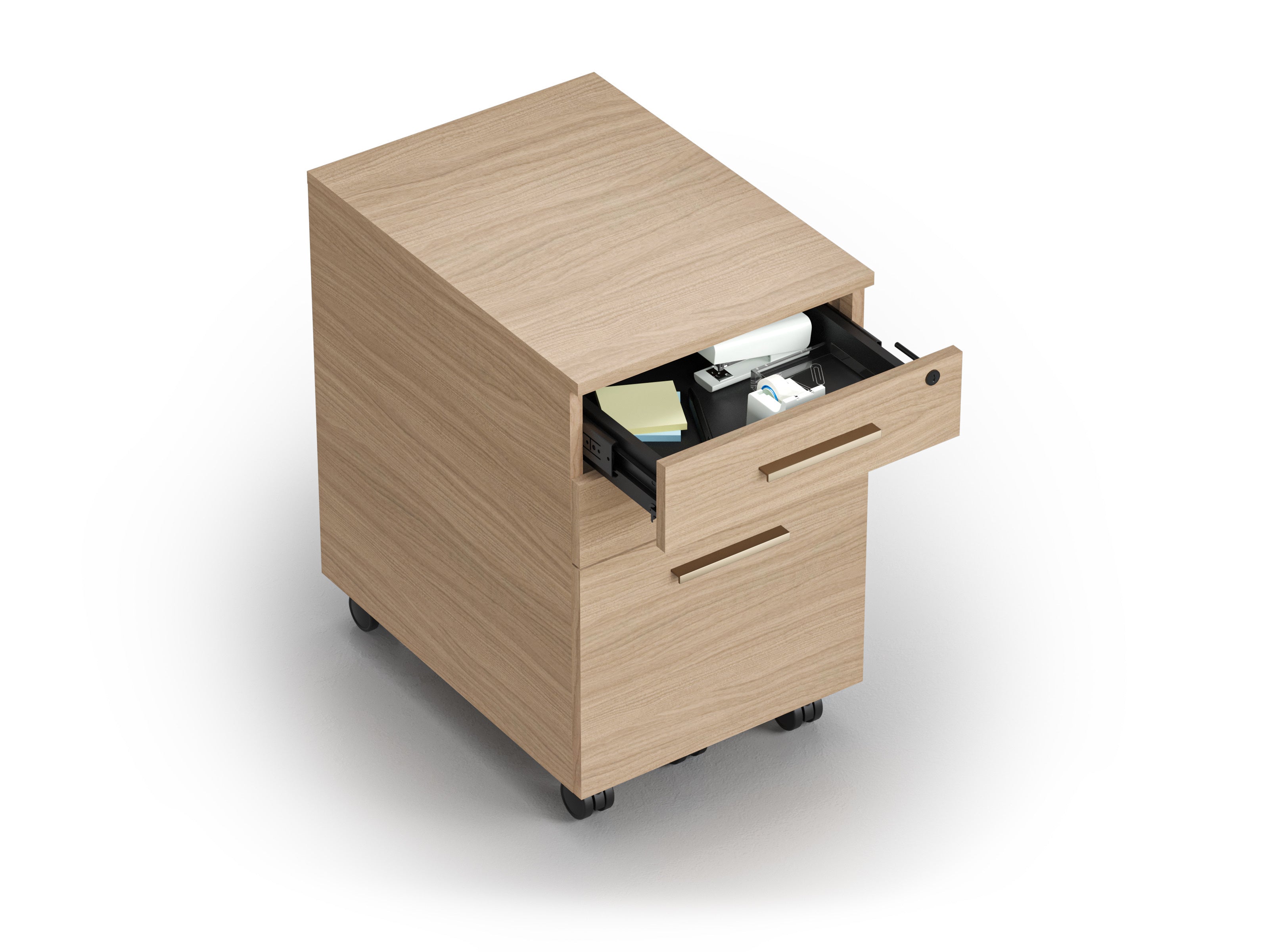 Sequel Studio Mobile File Pedestal 6607 - steel mobile file pedestal with lockable drawers for security | Image 4 | InSTYLE Home & Rugs