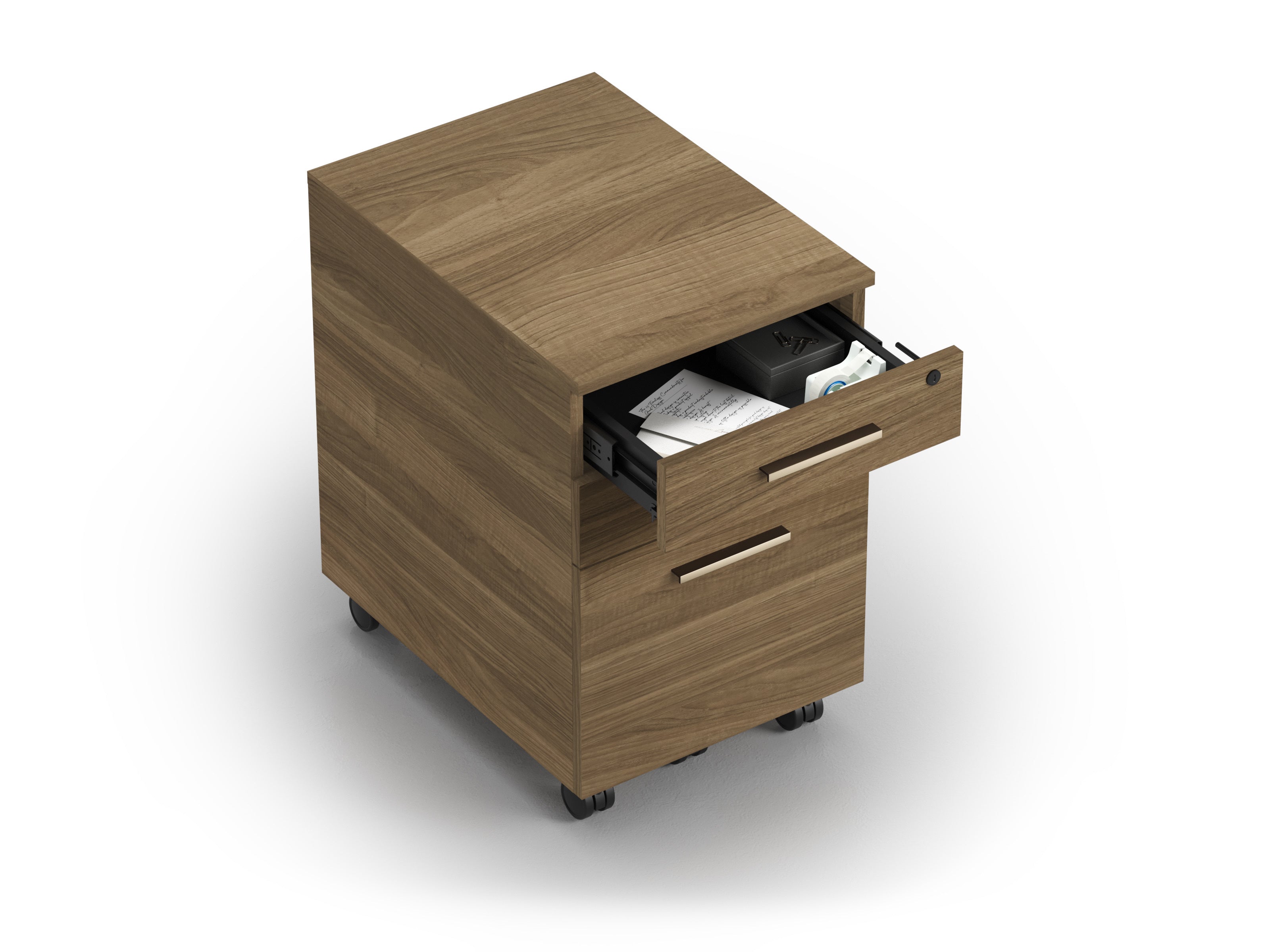 Sequel Studio Mobile File Pedestal 6607 - steel mobile file pedestal with lockable drawers for security | Image 8 | InSTYLE Home & Rugs