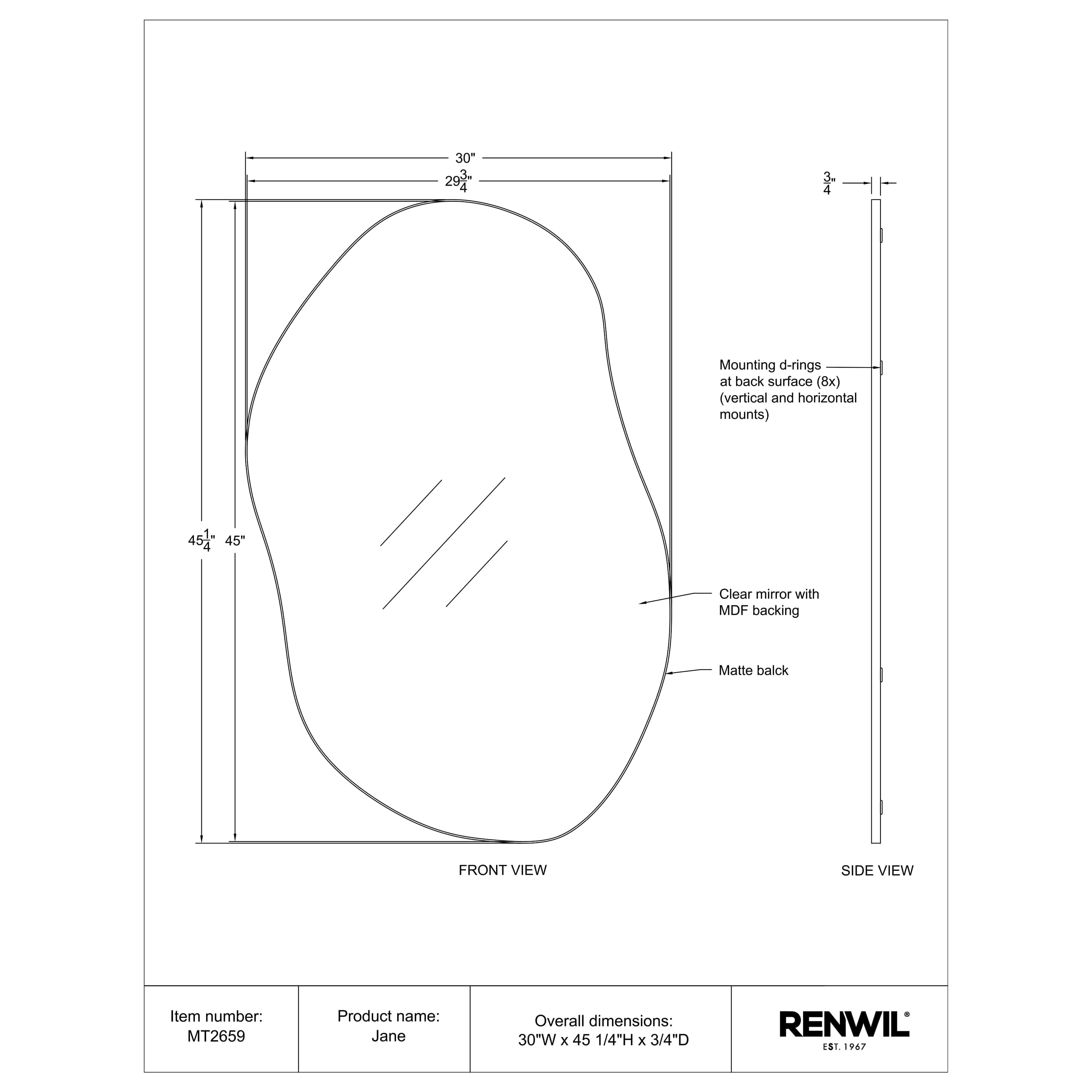 Jane - available in various shapes, sizes, and frame styles | Image 5 | InSTYLE Home & Rugs