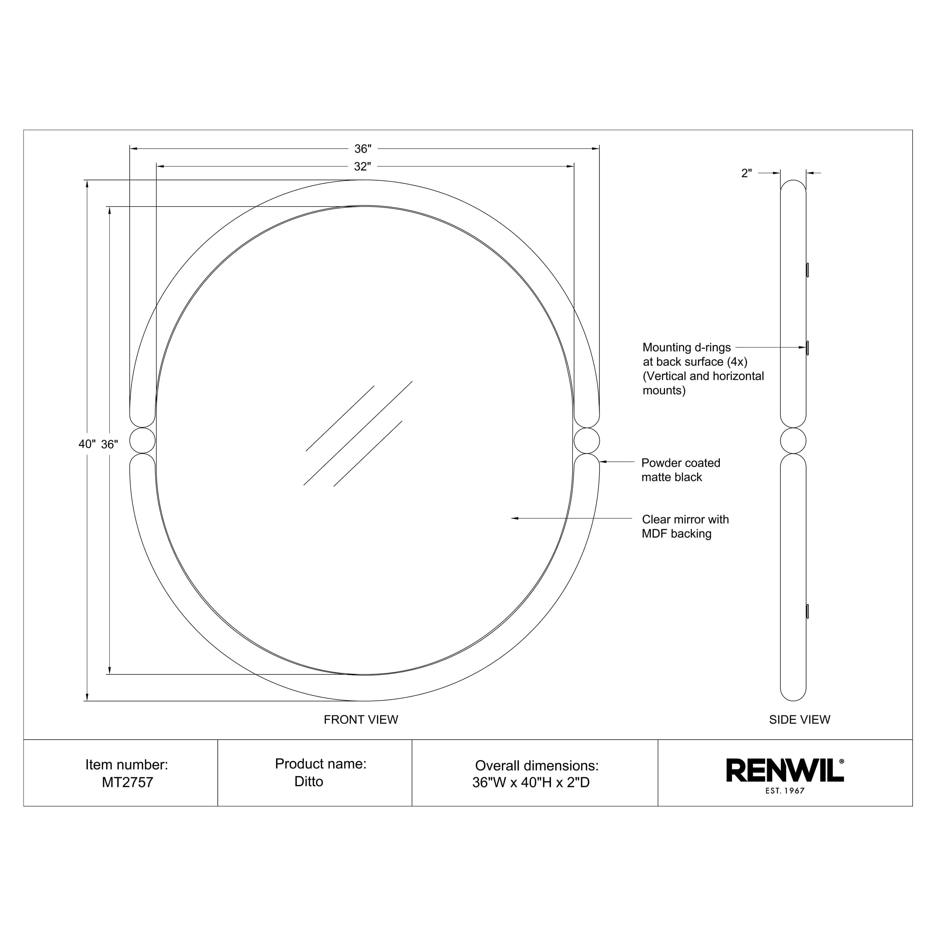 Ditto - available in various shapes, sizes, and frame styles | Image 5 | InSTYLE Home & Rugs