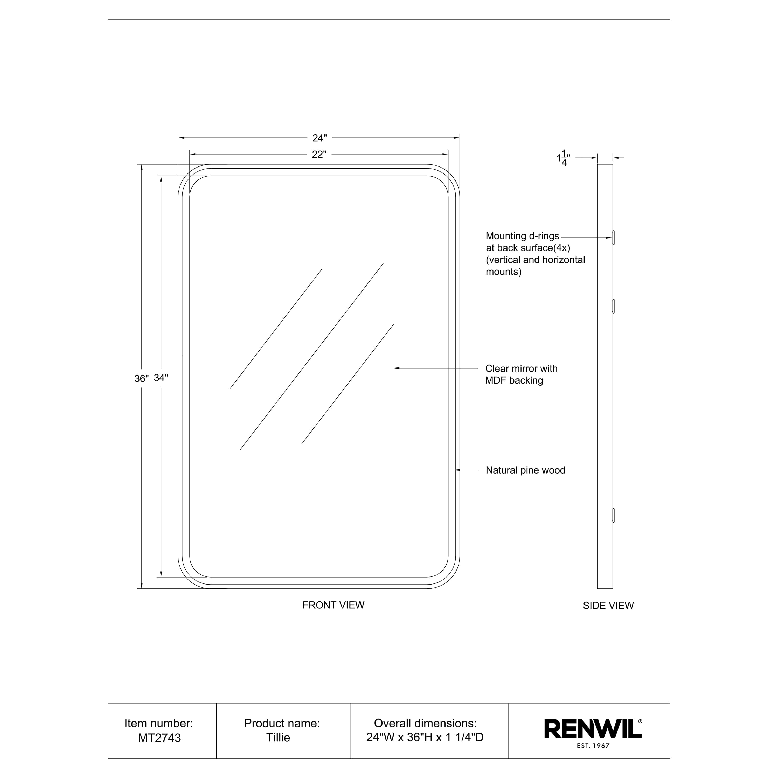 Tillie - available in various shapes, sizes, and frame styles | Image 5 | InSTYLE Home & Rugs