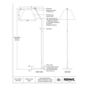 Claire LPF3154 - from table lamps to chandeliers and floor lamps | Image 4 | InSTYLE Home & Rugs