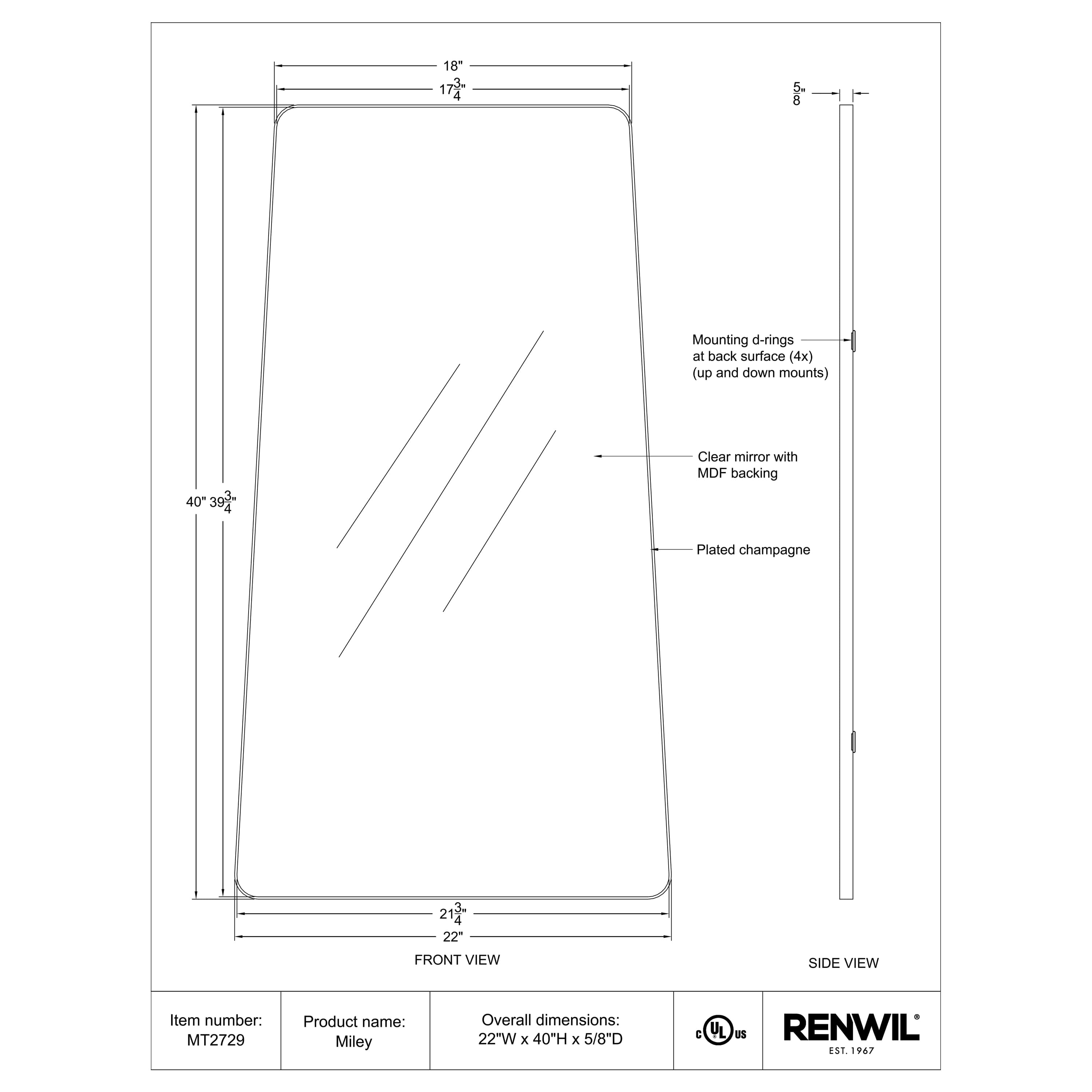 Miley - available in various shapes, sizes, and frame styles | Image 5 | InSTYLE Home & Rugs
