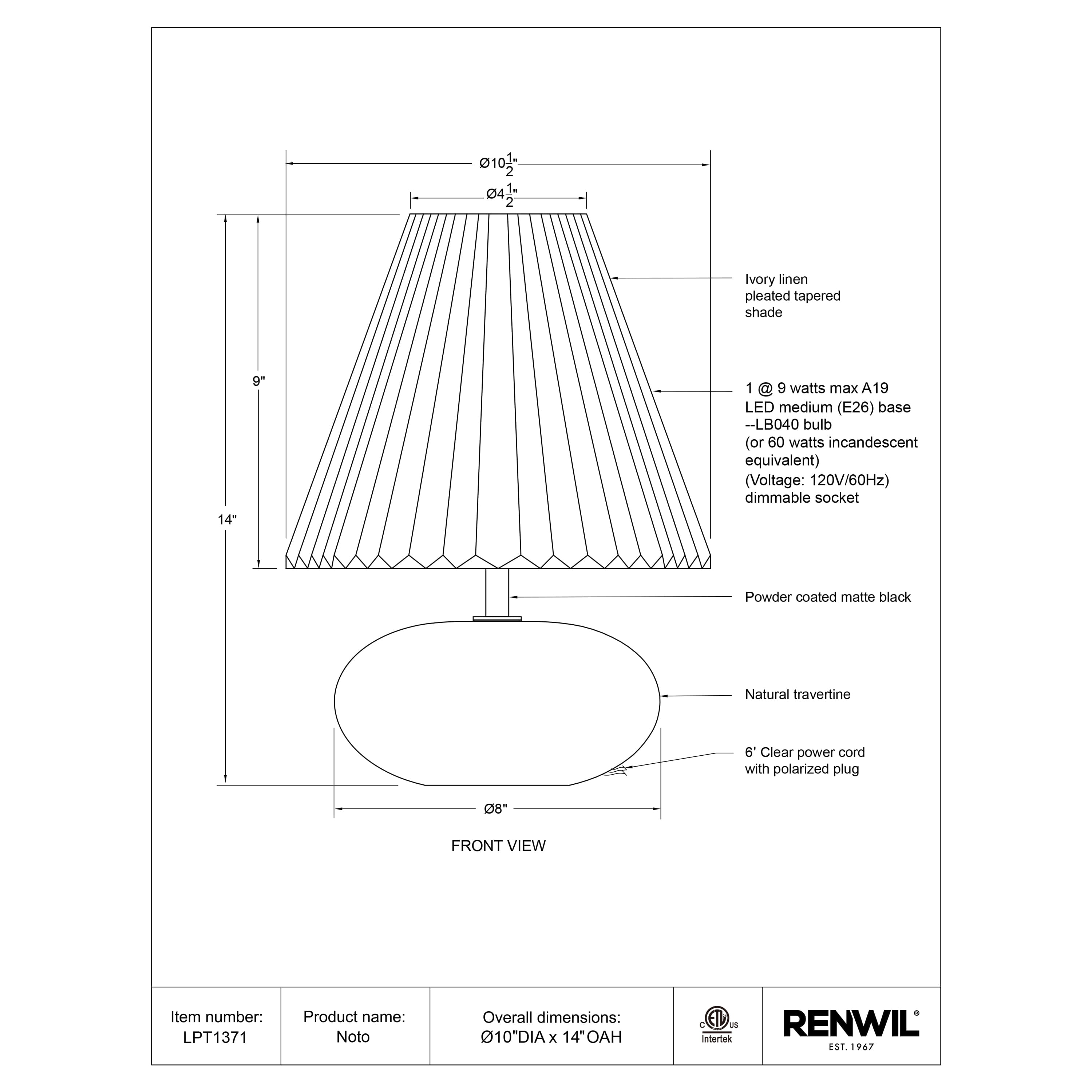 Noto LPT1371 - wide variety of lighting fixtures for every room | Image 4 | InSTYLE Home & Rugs