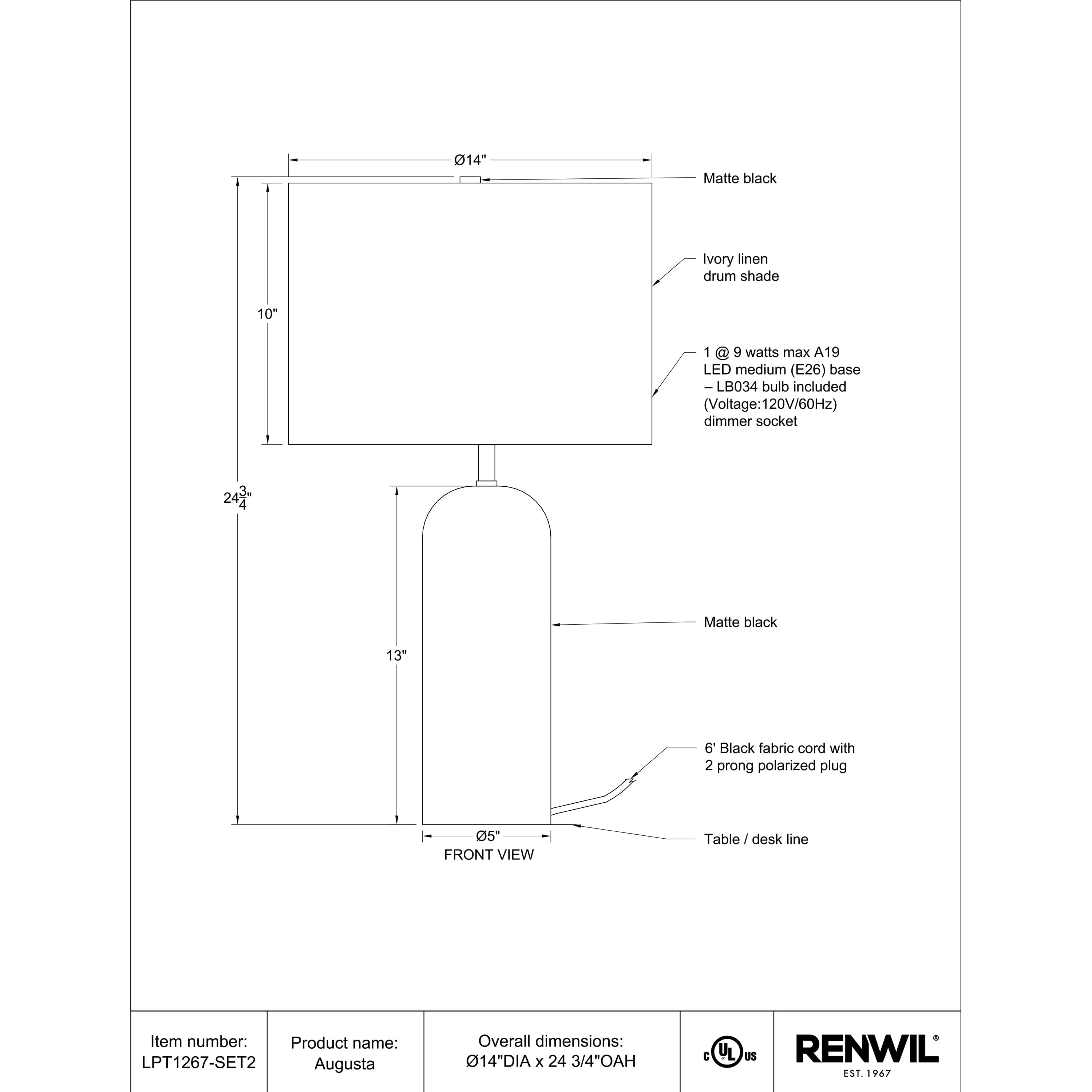 Augusta - from table lamps to chandeliers and floor lamps | Image 5 | InSTYLE Home & Rugs