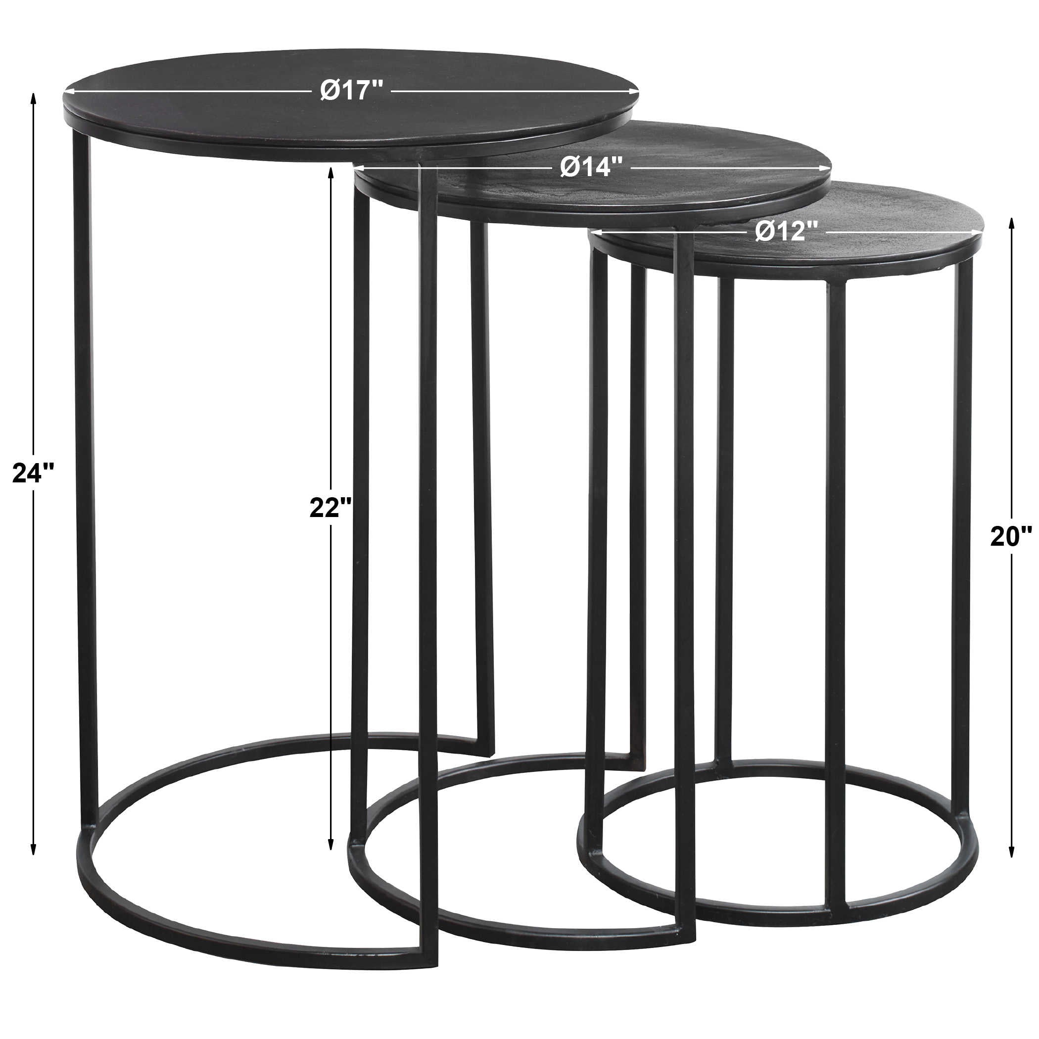 Nesting Tables S/3 - accent tables for living rooms | Image 5 | InSTYLE Home & Rugs