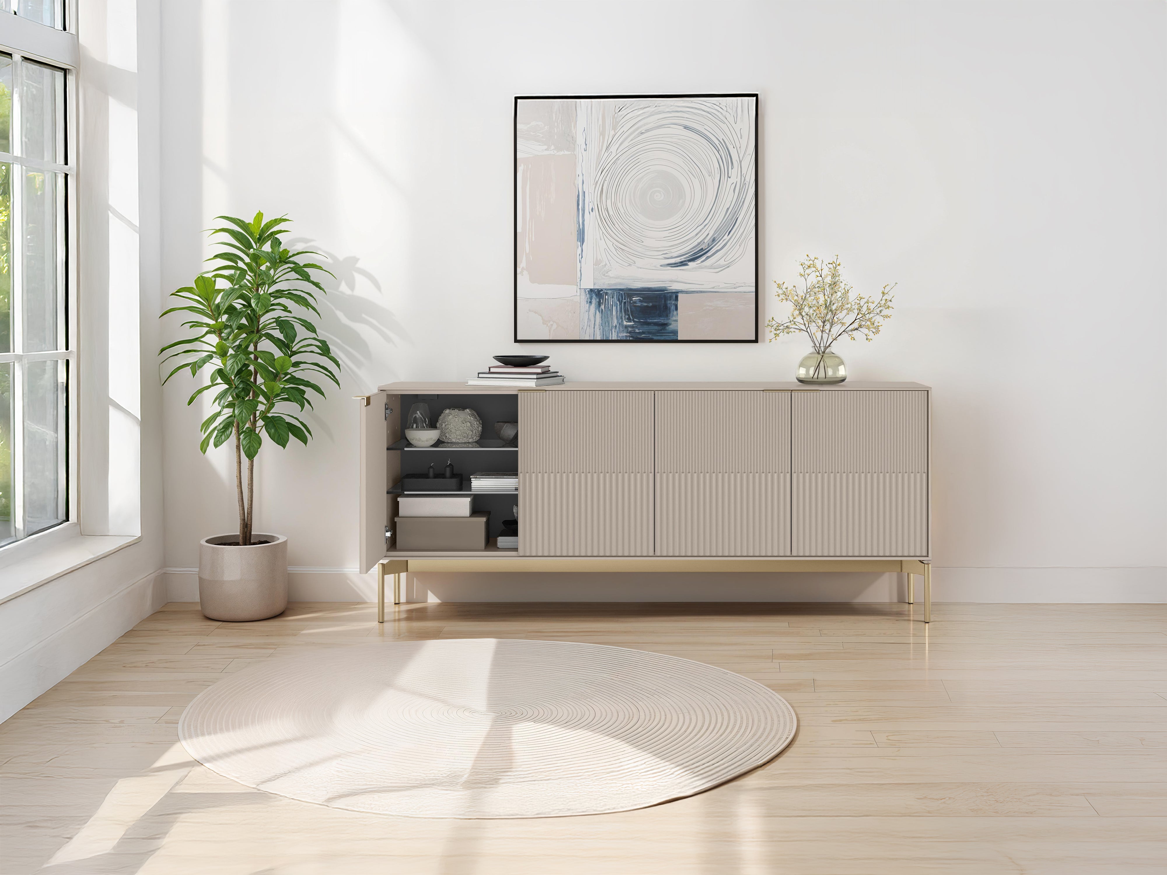 BDI ZIG CREDENZA Console 7649 - compact console for organizing entryway or hallway essentials | Image 14 | InSTYLE Home & Rugs