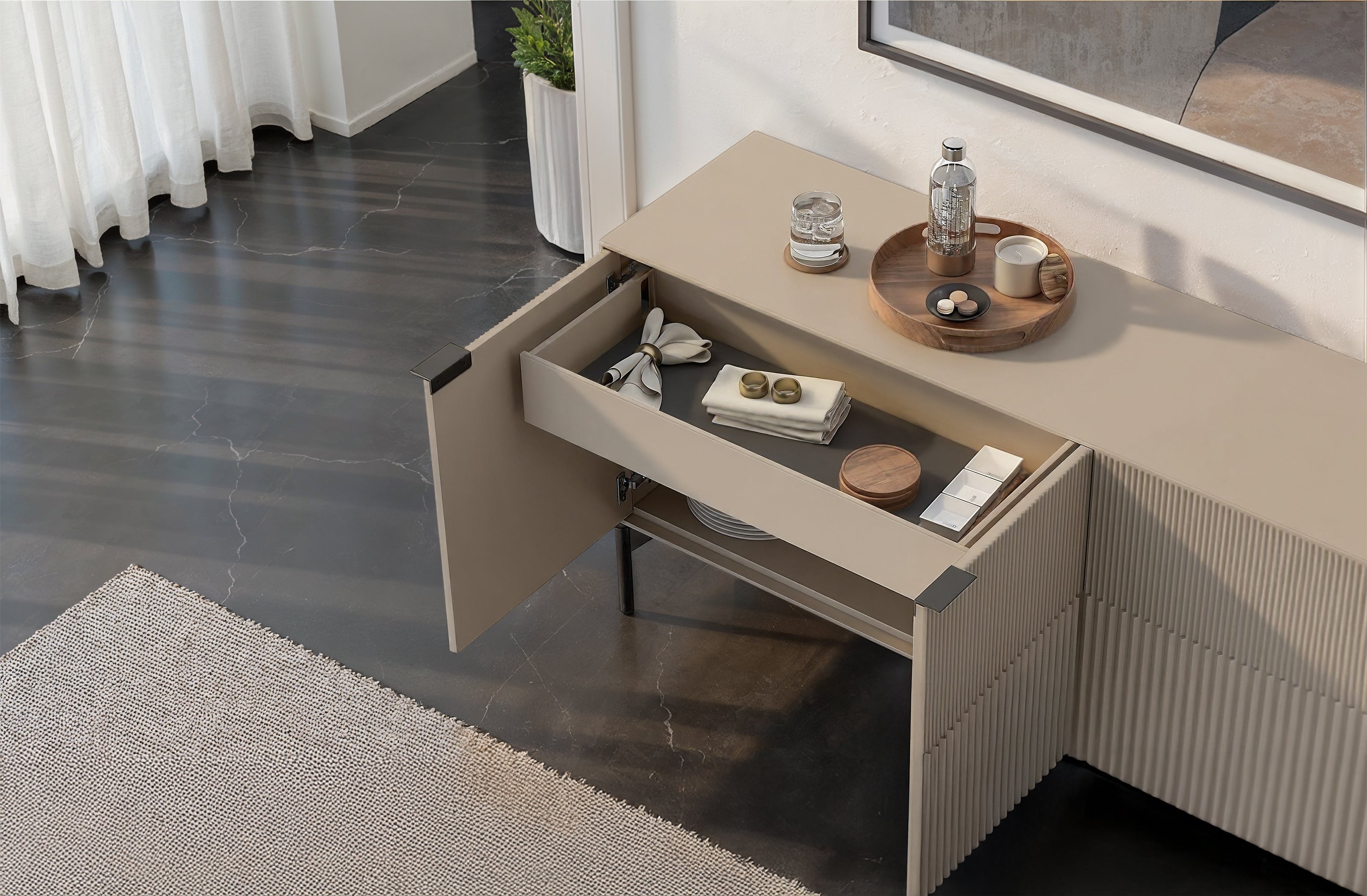 BDI ZIG CREDENZA Console 7649 - compact console for organizing entryway or hallway essentials | Image 16 | InSTYLE Home & Rugs