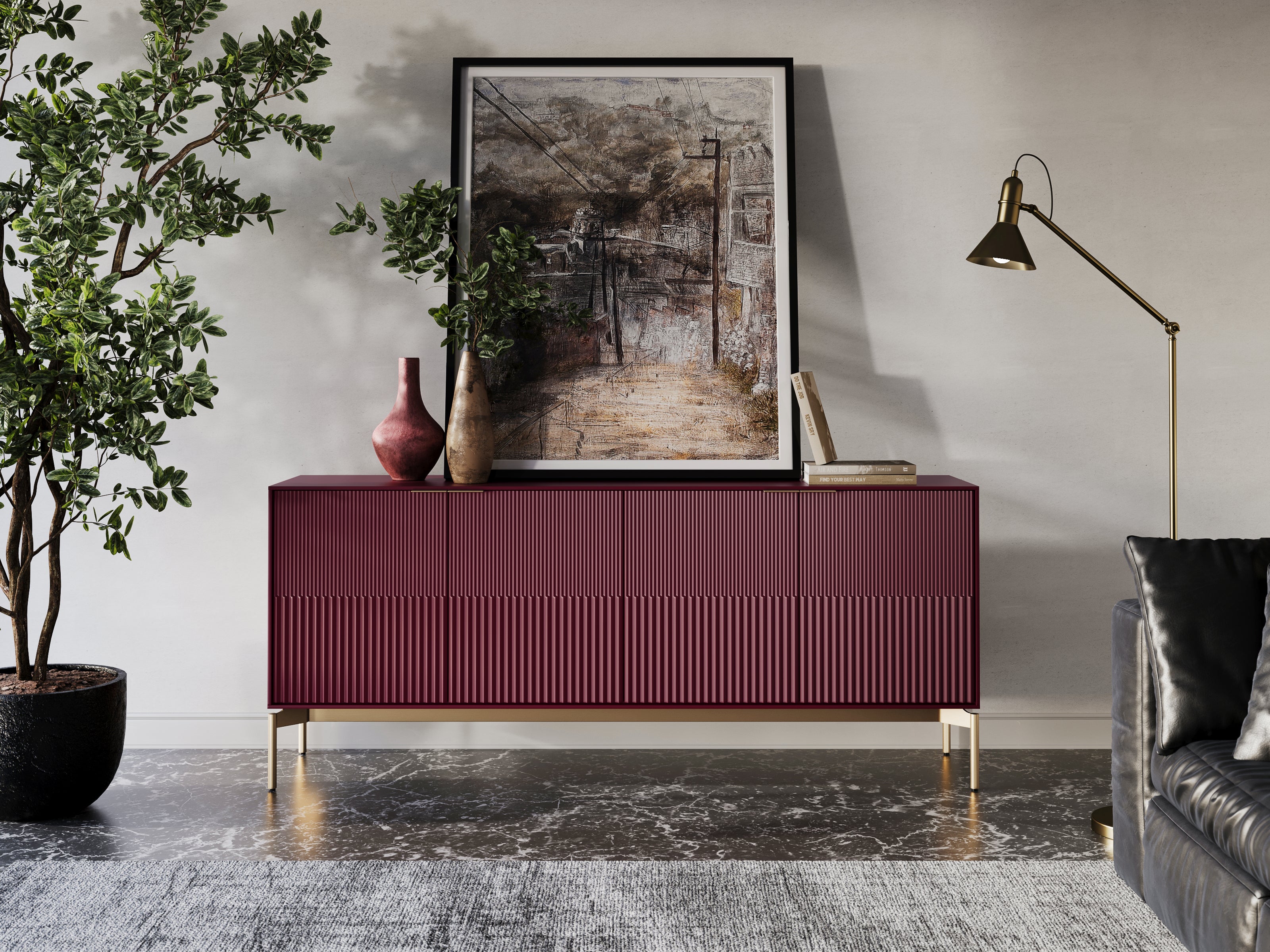 BDI ZIG CREDENZA Console 7649 - compact console for organizing entryway or hallway essentials | Image 6 | InSTYLE Home & Rugs