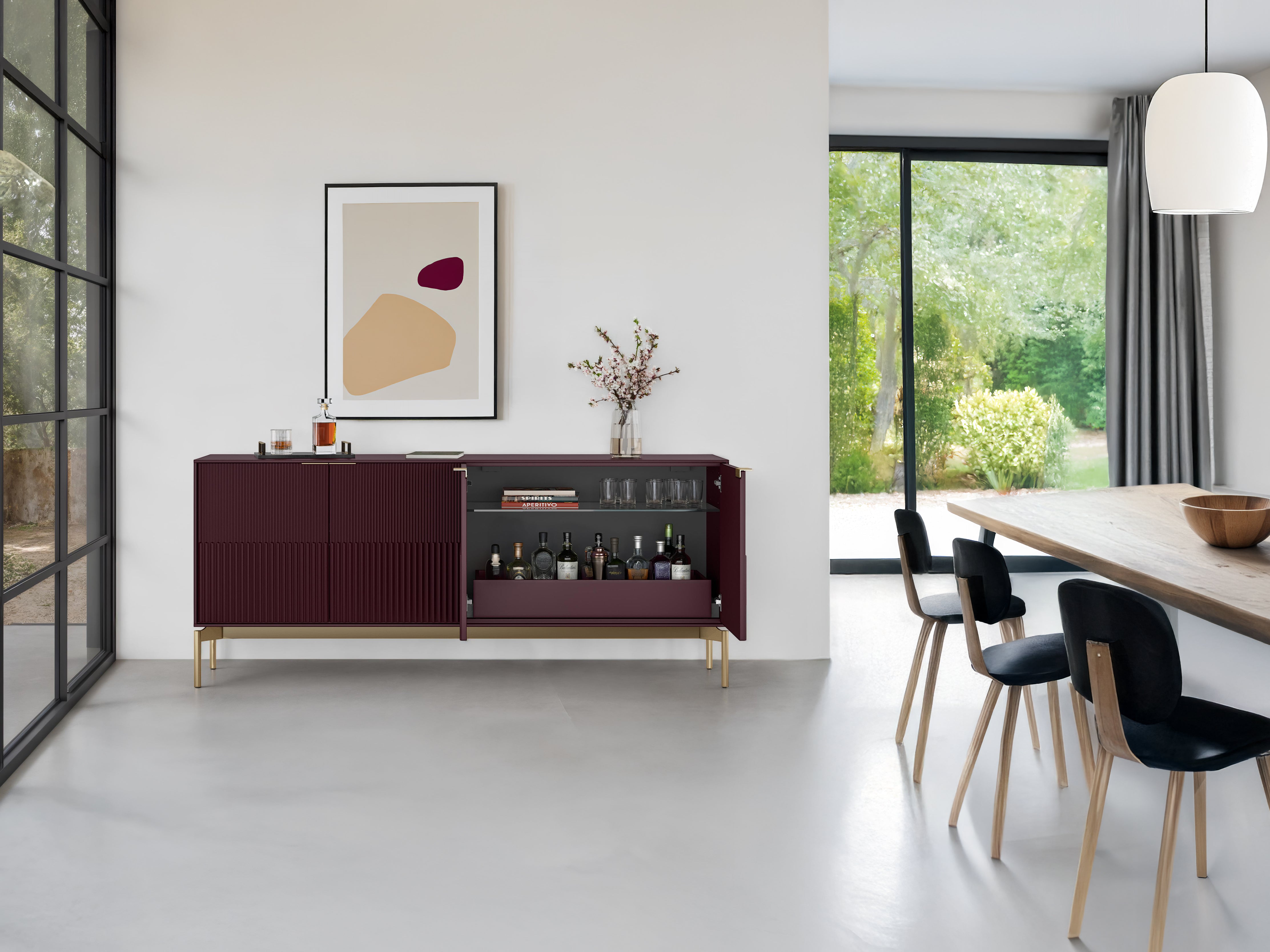 BDI ZIG CREDENZA Console 7649 - compact console for organizing entryway or hallway essentials | Image 10 | InSTYLE Home & Rugs