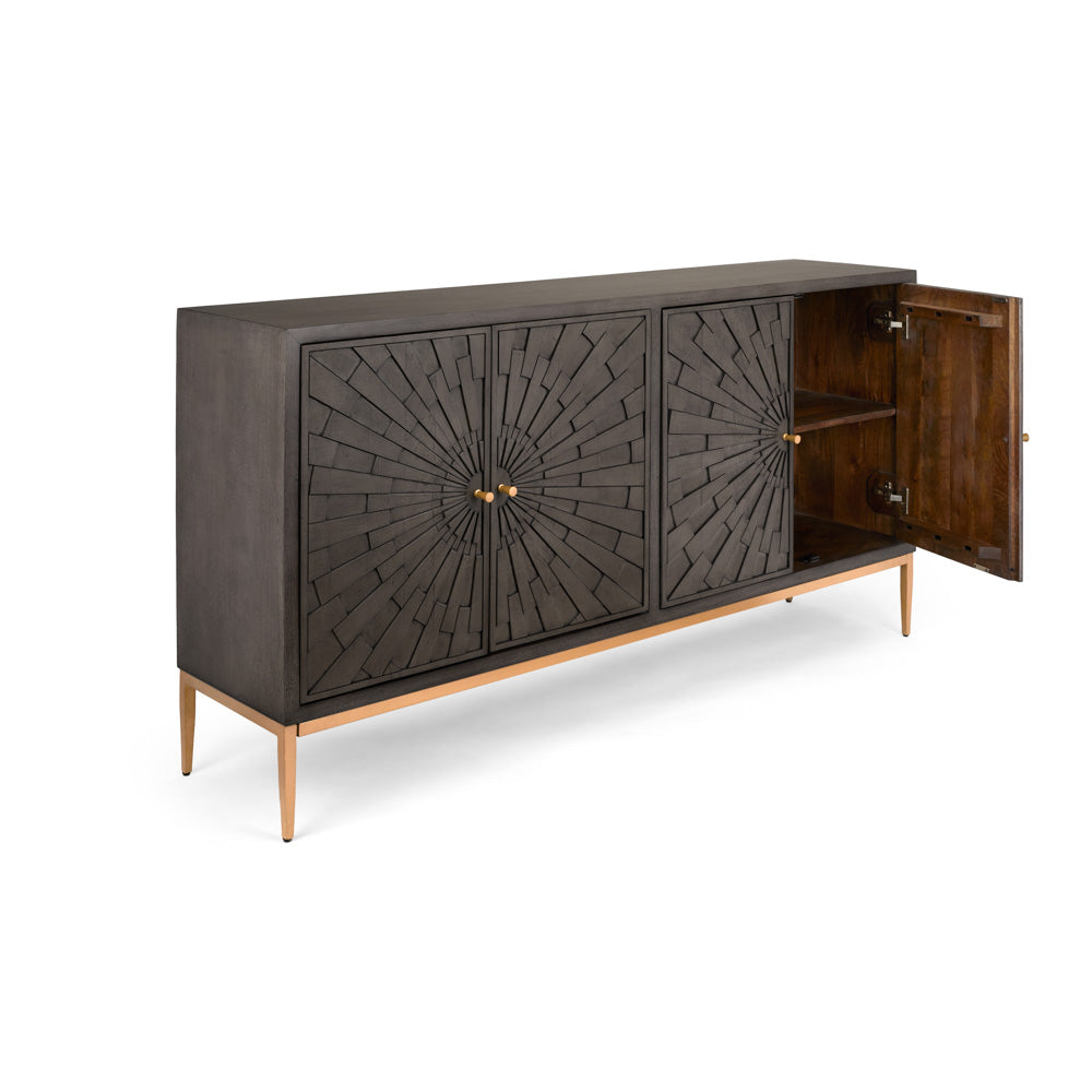 Harold 4-Door Sideboard - sleek sideboard for storage | Image 2 | InSTYLE Home & Rugs