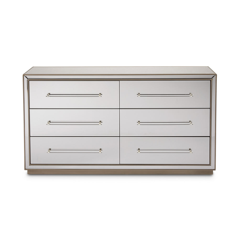 Mirrored 6-drawer Chest - durable drawer with smooth glide mechanism for daily use | Image 4 | InSTYLE Home & Rugs