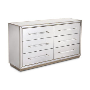 Mirrored 6-drawer Chest - durable drawer with smooth glide mechanism for daily use | Image 1 | InSTYLE Home & Rugs