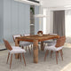 Krish/Hudson 7pc Dining Set in Sheesham with Grey Chair