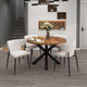 Arhan/Olis 5pc Dining Set in Natural with Beige Chair