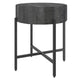 Blox Round Accent Table in Grey and Black