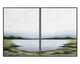 Lakeside Views (set Of 2) - 36" X 48" - Black Floa