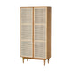Cane Bookcase With Full Doors