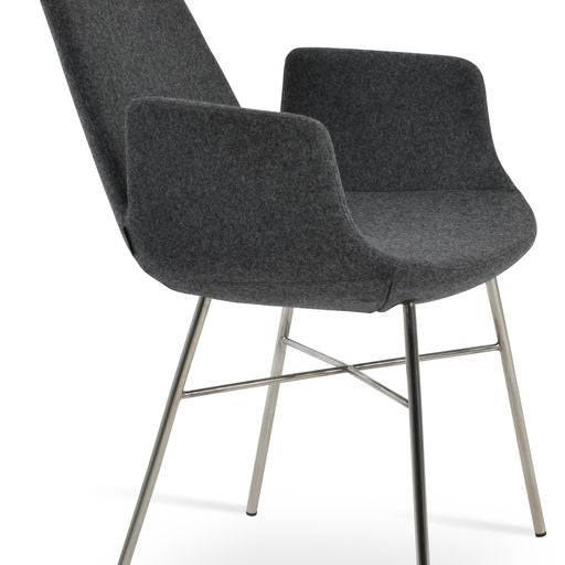 Eiffel Arm Cross Dining Chair - stylish chairs for any table | Image 3 | InSTYLE Home & Rugs