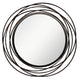Black Round Wire Mirror; 4Mm Mirror 20