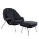 NEST Lounge Chair & Ottoman with Basket Weave Upholstery