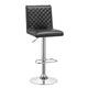 Quilted Faux Leather Bar Stool