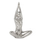 Yoga Matte Silver Ceramic Decor Sculpture