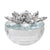 14856-02 crystal jar trinket silver glass