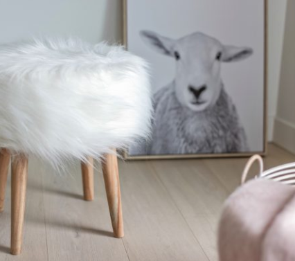 Stool best sale with fur
