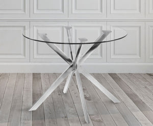 Frances Dining Table Chrome - comfortable dining experience | Image 2 | InSTYLE Home & Rugs
