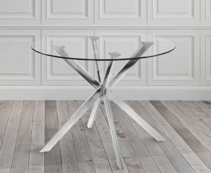 Frances Dining Table Chrome - comfortable dining experience | Image 2 | InSTYLE Home & Rugs