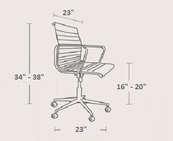 York Genuine Italian Leather Office Chair - www.instylehome.ca